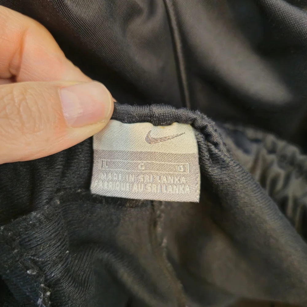 Nike Men's Black and White Athletic‎ Track  Pants Size L
